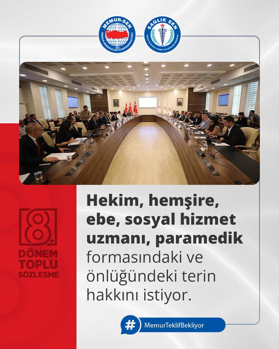 Hekim, hemşire, ebe, sosyal hizmet uzmanı, paramedik formasındaki ve önlüğündeki terin hakkını istiyor.

#MemurTeklifBekliyor