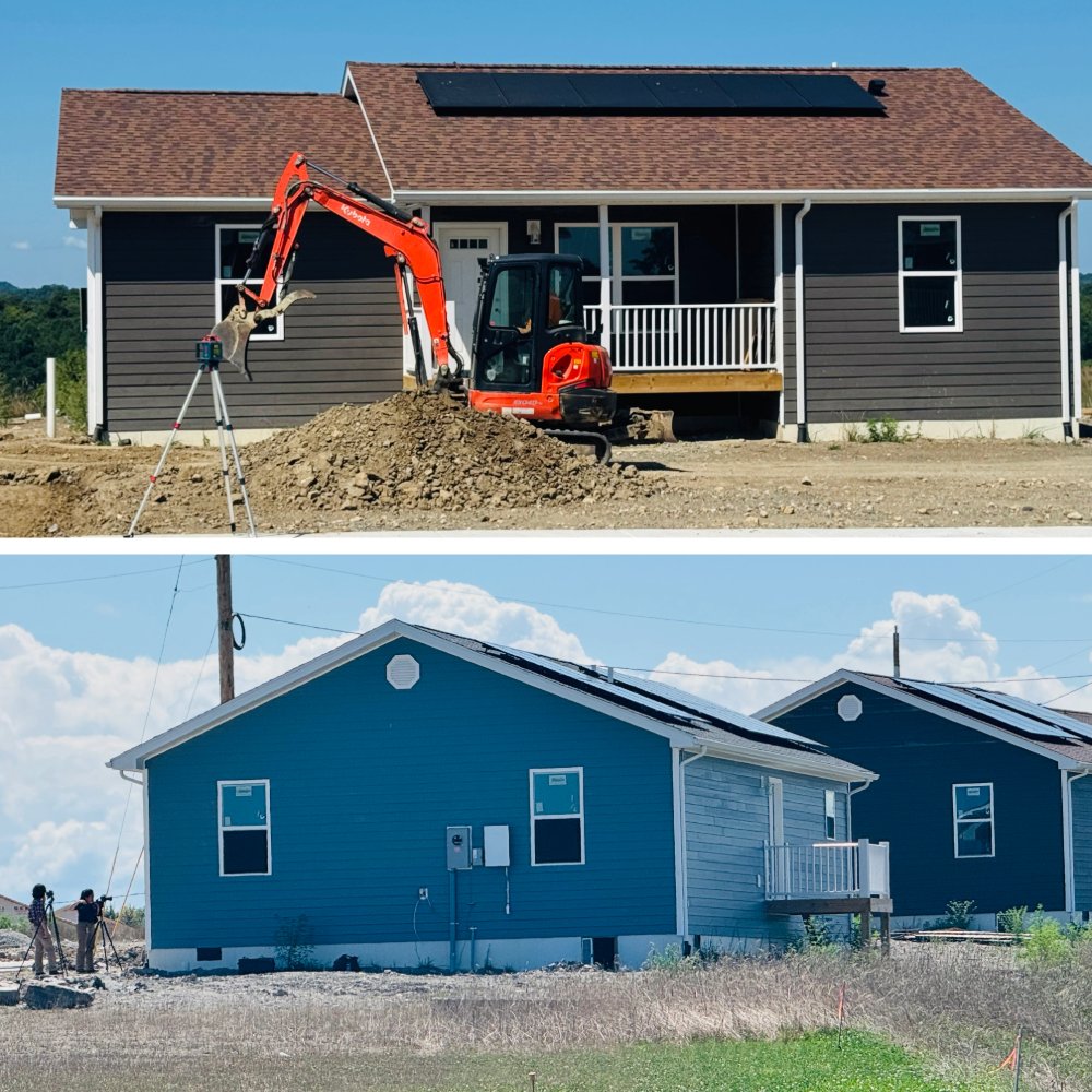 Our Net-Zero homes at Skyview in Hazard, KY use solar panels to drive energy bills under $50/month! That's huge savings for flood survivors. Help us build 32 more solar homes for Eastern KY families. 🌞🏡

Donate ➡️ tinyurl.com/mrw95zb8

#NetZero #SolarHomes #HomewardBoundKY
