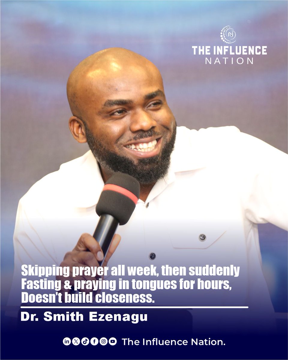 Influencenathq's tweet photo. Consistency builds intimacy with God; length without relationship is just noise.

#theinfluencenation
#marketplacegiants
#marketplaceministry
#KingdomInfluence
#fyp
#Tin https://t.co/YvD2Z1QzMx