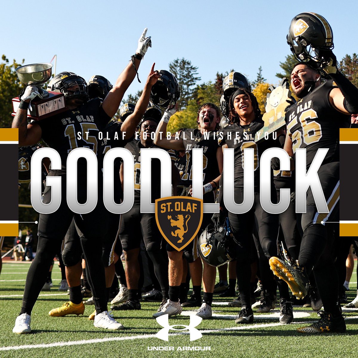 Thank you <a href="/StolafRBC/">Eric Pulley</a> and <a href="/StOlafFB/">St. Olaf Football</a> for the good luck graphic!