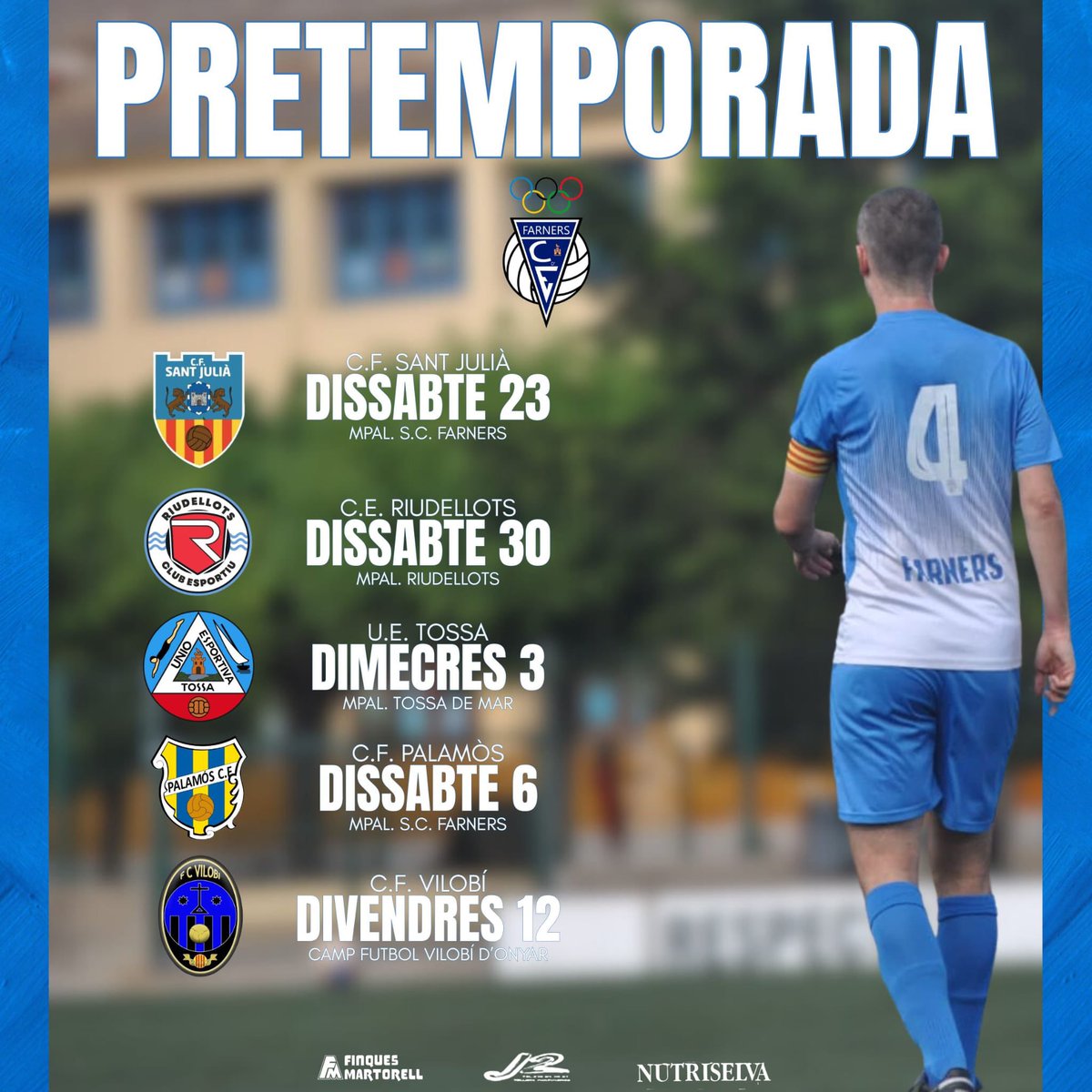 futbolfarners's tweet photo. Això ja s'acosta!! 

Aquí us deixem els partits de preparació del primer equip per a preparar la propera #2cat1!

#FarnersSempreEndavant https://t.co/hFpm80sFTa