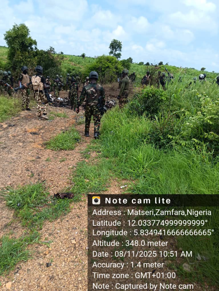 DejiAdesogan's tweet photo. 🔥🔥🔥🔥🔥🔥🔥🔥🔥🔥🔥🔥🔥🔥

Troops of Operation FANSAN YANMA discovers over 60 bodies after deadly air strike on bandits in Zamfara

Troops of the Nigerian Army have discovered more than 60 bodies of suspected bandits in Zamfara State during exploitation following a deadly air strike by the Nigerian Air Force (NAF) as well as mop up operations by the surface troops. 

Intelligence sources told Zagazola Makama that the discovery was made on Monday afternoon at Matseri in Anka Local Government Area by personnel of 1 Brigade and 8 Division Sector 2, Operation FANSAN YANMA.

The operation, which followed intelligence-led air interdictions by NAF on Sunday, targeted a large concentration of armed fighters believed to be preparing to attack Nasarawan Burkullu community in Bukuyum LGA.

Sources said that the troops, guided by air component surveillance, recovered over 60 corpses and several body parts burnt beyond recognition at one of the strike locations.

“More than 30 burnt motorcycles and a large cache of rifles completely destroyed by fire were also found,” the source said, adding that exploitation was ongoing in other strike areas.

Zagazola  reports that the NAF strikes were part of a coordinated operation against more than 400 terrorists, including several notorious kingpins, who had converged in Makakkari Forest across Anka and Bukuyum LGAs.

The coordinated assault, involving both air and ground forces, neutralised over 100 terrorists in total, with many others fleeing with injuries.

According to the source, the operation has significantly disrupted the bandits’ operational capability and thwarted a planned retaliatory attack following recent clashes with security forces.

“Banditry thrives on fear and impunity,” the source said. “This operation is a clear message that both will be dismantled, one step at a time.”

“Yesterday night, they returned in an attempt to pick up corpses but we fired heavy Artillery on them go prevent them from picking corpses. We are still trailing them and we shall surely 

He said troops remained on the ground to continue clearance and patrol operations to prevent regrouping of the criminal elements.