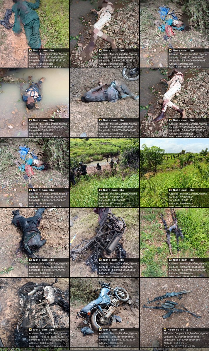 DejiAdesogan's tweet photo. 🔥🔥🔥🔥🔥🔥🔥🔥🔥🔥🔥🔥🔥🔥

Troops of Operation FANSAN YANMA discovers over 60 bodies after deadly air strike on bandits in Zamfara

Troops of the Nigerian Army have discovered more than 60 bodies of suspected bandits in Zamfara State during exploitation following a deadly air strike by the Nigerian Air Force (NAF) as well as mop up operations by the surface troops. 

Intelligence sources told Zagazola Makama that the discovery was made on Monday afternoon at Matseri in Anka Local Government Area by personnel of 1 Brigade and 8 Division Sector 2, Operation FANSAN YANMA.

The operation, which followed intelligence-led air interdictions by NAF on Sunday, targeted a large concentration of armed fighters believed to be preparing to attack Nasarawan Burkullu community in Bukuyum LGA.

Sources said that the troops, guided by air component surveillance, recovered over 60 corpses and several body parts burnt beyond recognition at one of the strike locations.

“More than 30 burnt motorcycles and a large cache of rifles completely destroyed by fire were also found,” the source said, adding that exploitation was ongoing in other strike areas.

Zagazola  reports that the NAF strikes were part of a coordinated operation against more than 400 terrorists, including several notorious kingpins, who had converged in Makakkari Forest across Anka and Bukuyum LGAs.

The coordinated assault, involving both air and ground forces, neutralised over 100 terrorists in total, with many others fleeing with injuries.

According to the source, the operation has significantly disrupted the bandits’ operational capability and thwarted a planned retaliatory attack following recent clashes with security forces.

“Banditry thrives on fear and impunity,” the source said. “This operation is a clear message that both will be dismantled, one step at a time.”

“Yesterday night, they returned in an attempt to pick up corpses but we fired heavy Artillery on them go prevent them from picking corpses. We are still trailing them and we shall surely 

He said troops remained on the ground to continue clearance and patrol operations to prevent regrouping of the criminal elements.
