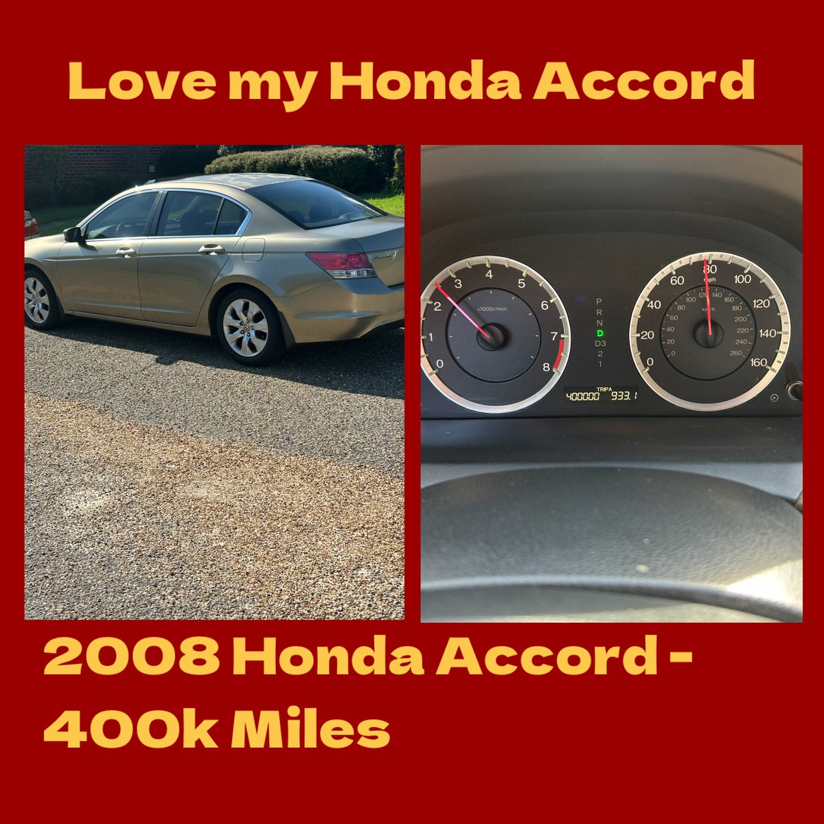 Best work car ever. 400k &amp; rolling. <a href="/Honda/">Honda</a>