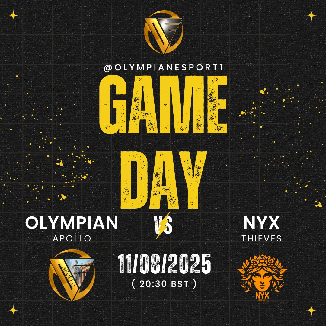 Olympian Esports (@olympianesport1) on Twitter photo 📣GAME DAY📣
Olympian Apollo takes on NYX Thieves TONIGHT!
🎮- Div 8 <a href="/AMeLeague/">AEL - Amateur Esports League</a>
⏰- 8:30 PM
📺-twitch.tv/KVipRz
🔱- <a href="/OldManMada/">Adam</a>
🔱- <a href="/ExitiumDylan/">Dylan</a>
🔱- <a href="/TeeDeeGaming/">TeeDee</a>
🔱- <a href="/daii_thomas94/">daii thomas</a> 📣GAME DAY📣
Olympian Apollo takes on NYX Thieves TONIGHT!
🎮- Div 8 <a href="/AMeLeague/">AEL - Amateur Esports League</a>
⏰- 8:30 PM
📺-twitch.tv/KVipRz
🔱- <a href="/OldManMada/">Adam</a>
🔱- <a href="/ExitiumDylan/">Dylan</a>
🔱- <a href="/TeeDeeGaming/">TeeDee</a>
🔱- <a href="/daii_thomas94/">daii thomas</a>