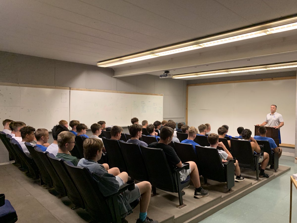 Great way to start the day! Are annual Walk of Champions… The Blue Machine is ready to roll! #BEABOUTIT