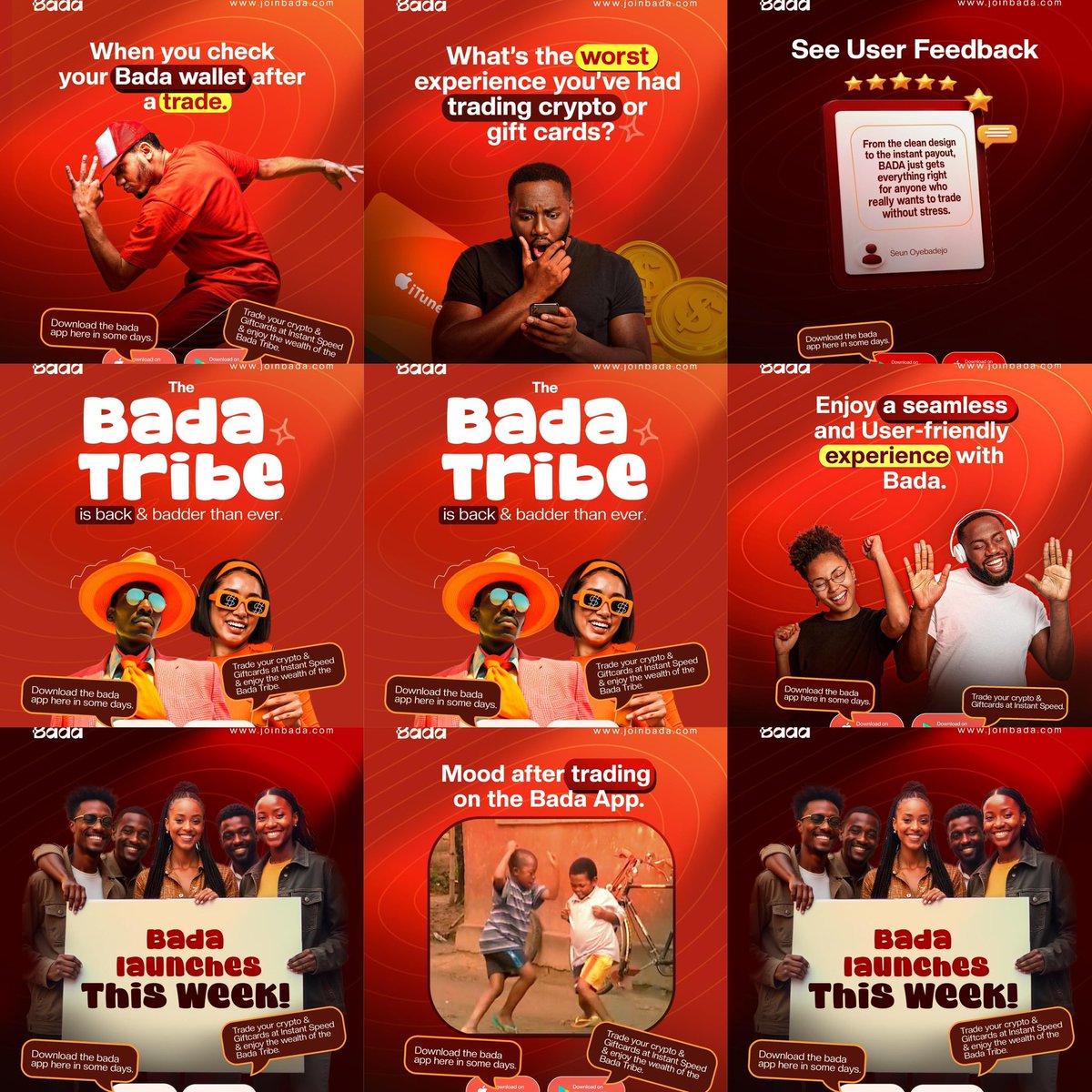 Properogunboy's tweet image. BADA IS NOW LIVE ON PLAYSTORE AND APPSTORE 😍
joinbada.com @Joinbada