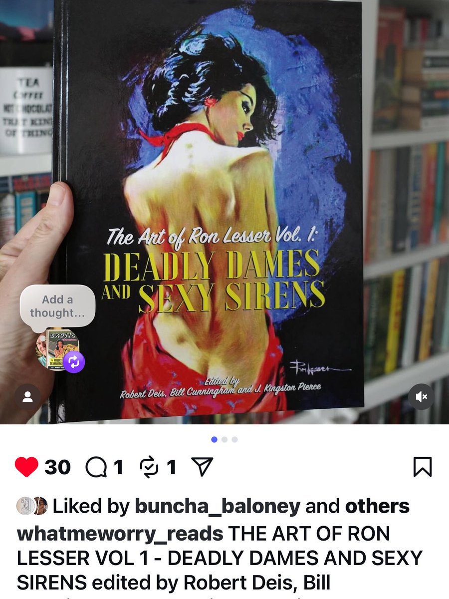 “Lovingly curated and a joy to read.” Nice praise from popular book reviewer Olly “Criminolly” Clarke about  our book THE ART OF RON LESSER, VOL. 1. 
instagram.com/p/DNNLNZxI_vs/…