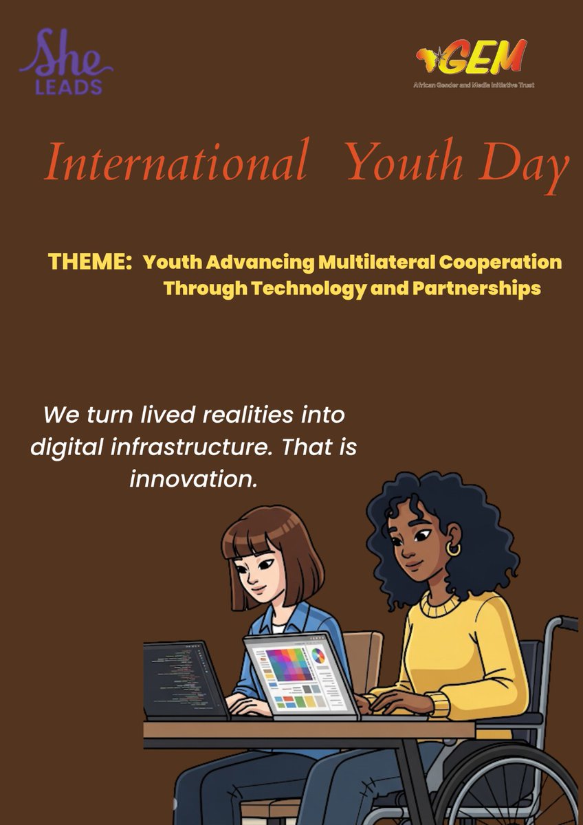GEM (@gem_africa) on Twitter photo Girls and young women are not just using technology, they are shaping its direction, building tools that address real needs, and driving change that lasts.
#IYD2025
<a href="/SheLeadsKenya/">She Leads Kenya</a>
<a href="/tdhnl_africa/">TdH-NL Africa 🧡</a>
<a href="/sautisalama/">Sauti Salama</a>
<a href="/Circlesofhope1/">Circles of Hope</a>
<a href="/LadiesNawiri/">Nawiri Ladies Organization</a> Girls and young women are not just using technology, they are shaping its direction, building tools that address real needs, and driving change that lasts.
#IYD2025
<a href="/SheLeadsKenya/">She Leads Kenya</a>
<a href="/tdhnl_africa/">TdH-NL Africa 🧡</a>
<a href="/sautisalama/">Sauti Salama</a>
<a href="/Circlesofhope1/">Circles of Hope</a>
<a href="/LadiesNawiri/">Nawiri Ladies Organization</a>