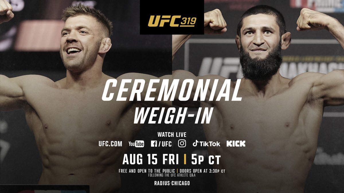 We have arrived in the Windy City 👊

Here's what's happening during #UFC319 fight week!