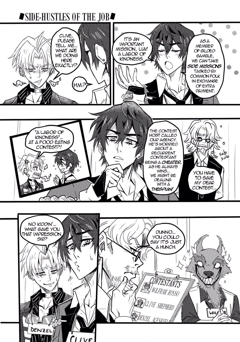 RoyalShowdownPJ's tweet photo. ����Mini manga!🃏

“Side-Hustles of the Job”

#RoyalShowdownProject #ロイヤルショーダウン #BL #oc https://t.co/87vSJEr57n