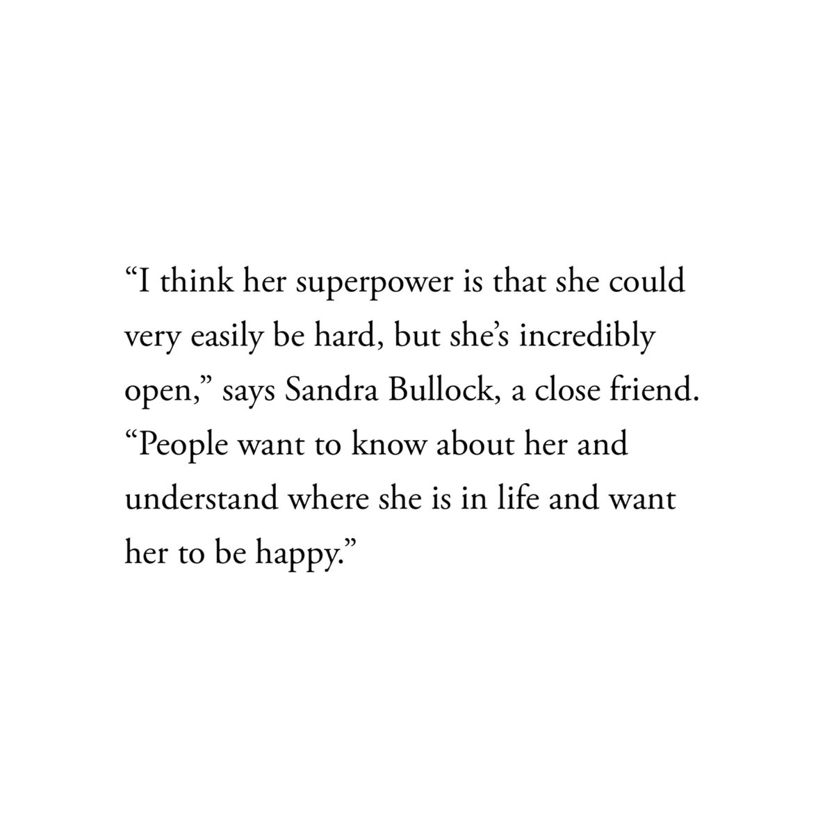 sandra bullock and jennifer aniston’s friendship is so special to me