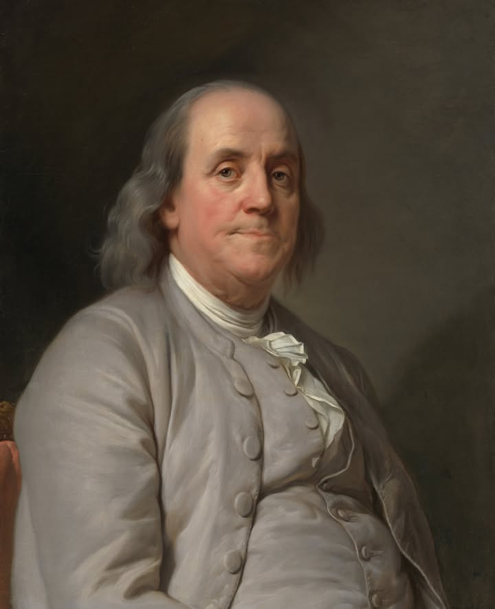 smithsoniannpg's tweet photo. During his time, Benjamin Franklin was the most famous American in the world. He remains highly visible today as the face on the $100 bill, which used this portrait as the basis for the engraving in 1995.

🖼️: https://t.co/U5fteN7m9o https://t.co/vCgnNgyNRb
