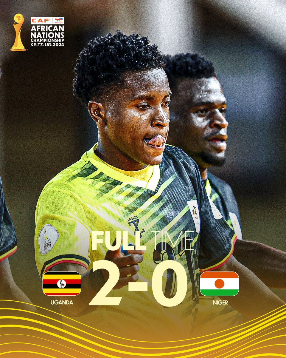 FULL-TIME!

Uganda make a statement with a 2-0 win over Niger! 🤩🇺🇬

Purchase your #TotalEnergiesCHAN2024 tickets here 👉 shorturl.at/h8NMe