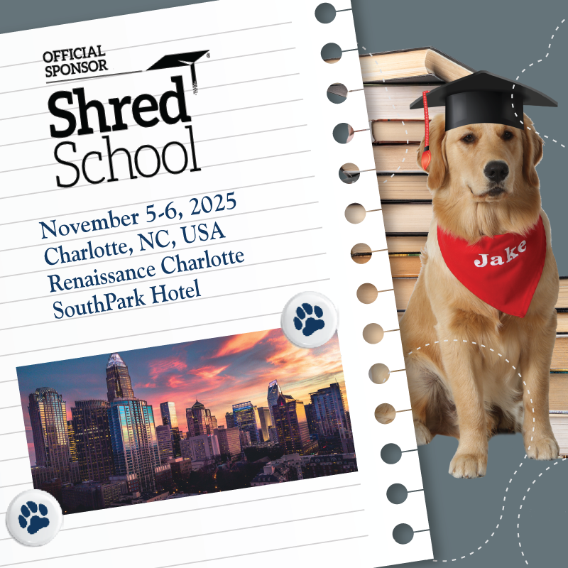 Looking forward to seeing everyone in Charlotte, NC - November 5th &amp; 6th for #ShredSchool2025 ! Sign up early and join us on the “Speedway to Success”. shredschool.org