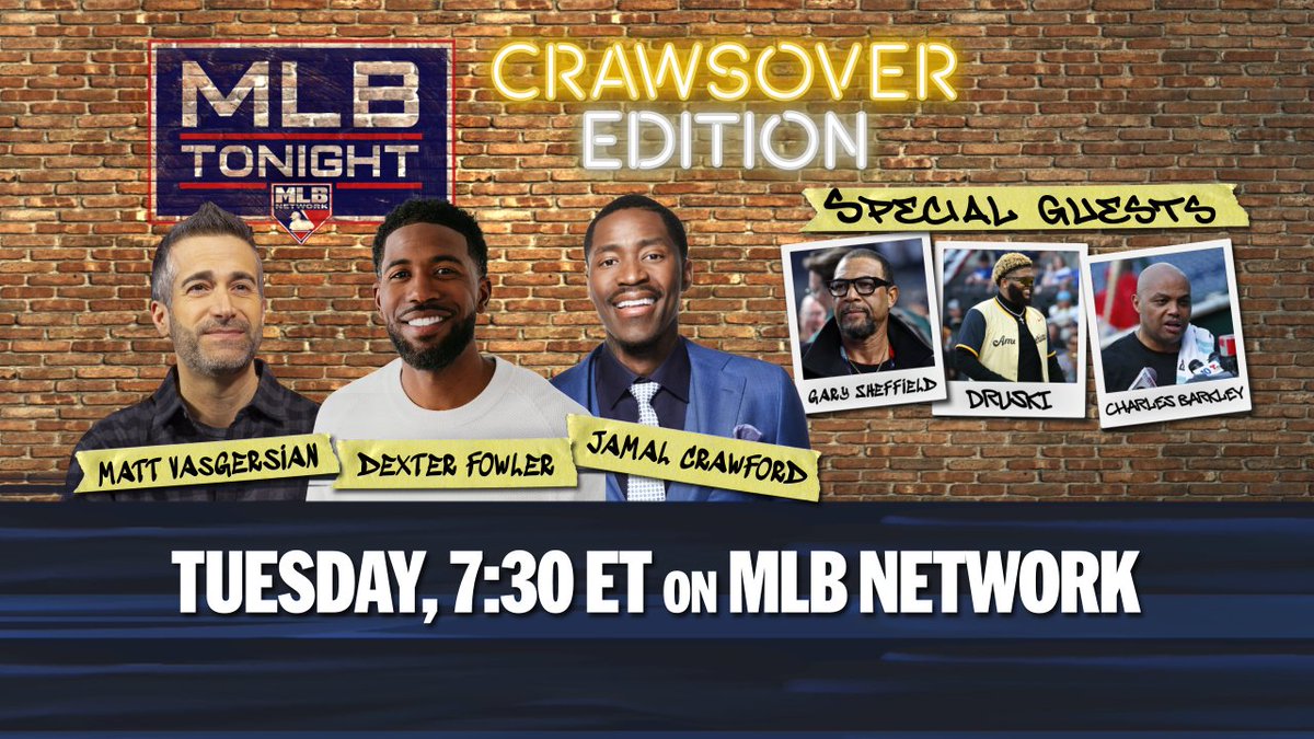 MLB Network PR (@mlbnetworkpr) on Twitter photo "MLB Tonight: Crawsover Edition" with <a href="/DexterFowler/">dexfowler.eth</a>, <a href="/JCrossover/">🏁 Jamal Crawford</a> & Matt Vasgersian returns Tuesday on <a href="/MLBNetwork/">MLB Network</a> live at 7:30 p.m. ET. "MLB Tonight: Crawsover Edition" with <a href="/DexterFowler/">dexfowler.eth</a>, <a href="/JCrossover/">🏁 Jamal Crawford</a> & Matt Vasgersian returns Tuesday on <a href="/MLBNetwork/">MLB Network</a> live at 7:30 p.m. ET.