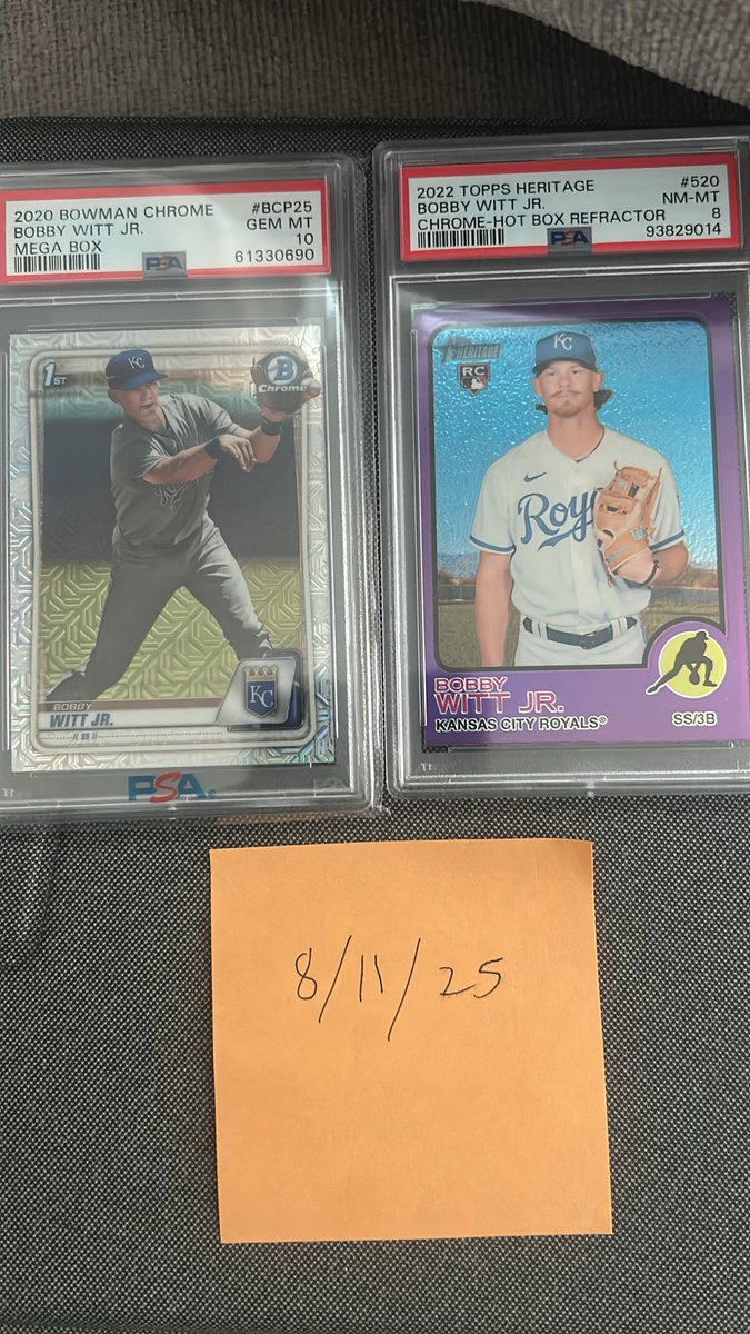 $95 takes both shipped with tracking Bobby Witt rookies