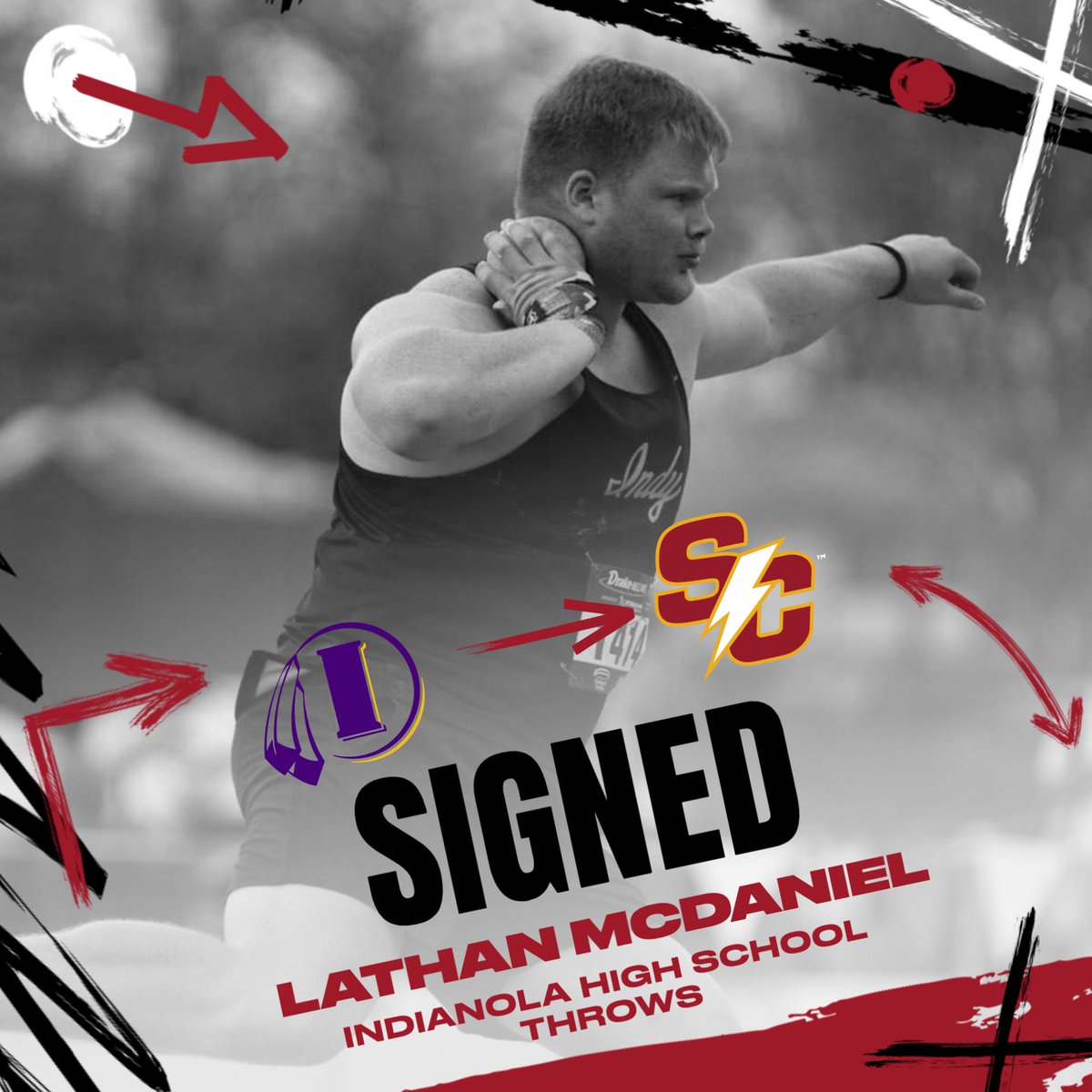 Welcome to the Storm Family, Lathan McDaniel! Lathan is a 3x State Qualifier  from Indianola High School.  #BOLTS