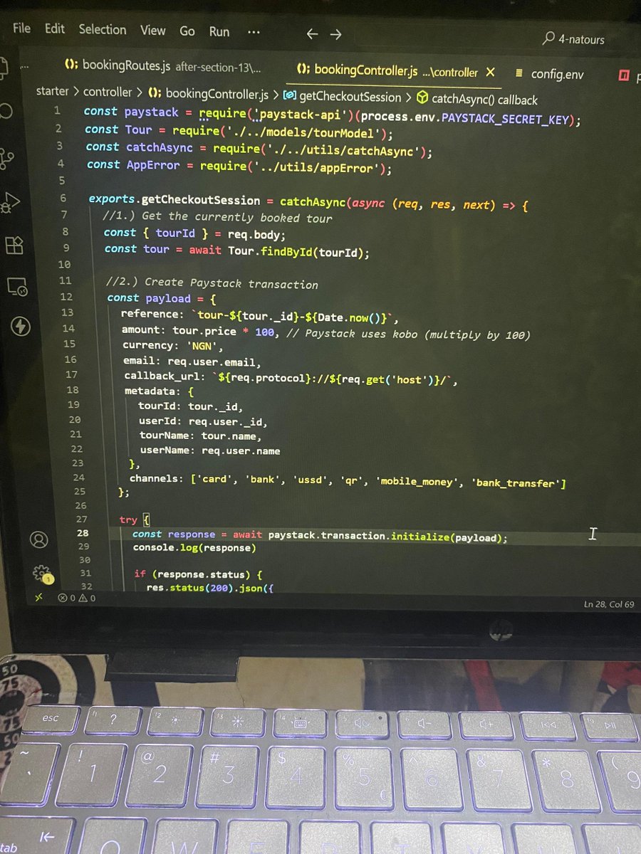 zaynab_eth's tweet image. Was able to integrate Paystack and Flutterwave to my backend today.

#nodejs #expressjs #100DaysOfCode
