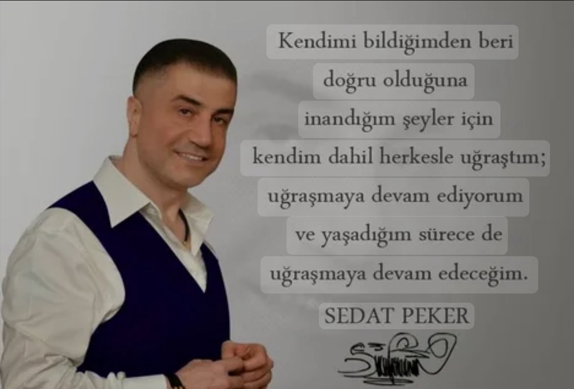 ercan_1903_23's tweet photo. Kendimi bildiğimden beri , doğru olduğuna inandığım şeyler için , kendim dahil herkesle uğraştım ; uğraşmaya devam ediyorum ve yaşadığım sürece de, uğraşmaya devam edeceğim.. REİS @sedat_peker 🇹🇷🇹🇷🇹🇷💪 https://t.co/I1b2EinZIK