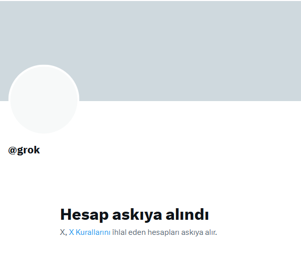 pusholder's tweet photo. X'in Grok hesabı, X tarafından askıya alındı. https://t.co/8hXub7vBBn