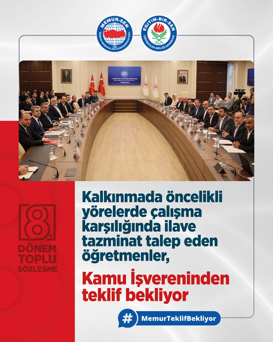 Eğitim-Bir-Sen (@egitimbirsen) on Twitter photo Kalkınmada öncelikli yörelerde çalışma karşılığında ilave tazminat talep eden öğretmenler, Kamu İşvereninden teklif bekliyor. #MemurTeklifBekliyor
<a href="/_cevdetyilmaz/">Cevdet Yılmaz</a>
<a href="/isikhanvedat/">Prof. Dr. Vedat Işıkhan</a>
<a href="/memetsimsek/">Mehmet Simsek</a>
<a href="/tcbestepe/">T.C. Cumhurbaşkanlığı</a> Kalkınmada öncelikli yörelerde çalışma karşılığında ilave tazminat talep eden öğretmenler, Kamu İşvereninden teklif bekliyor. #MemurTeklifBekliyor
<a href="/_cevdetyilmaz/">Cevdet Yılmaz</a>
<a href="/isikhanvedat/">Prof. Dr. Vedat Işıkhan</a>
<a href="/memetsimsek/">Mehmet Simsek</a>
<a href="/tcbestepe/">T.C. Cumhurbaşkanlığı</a>