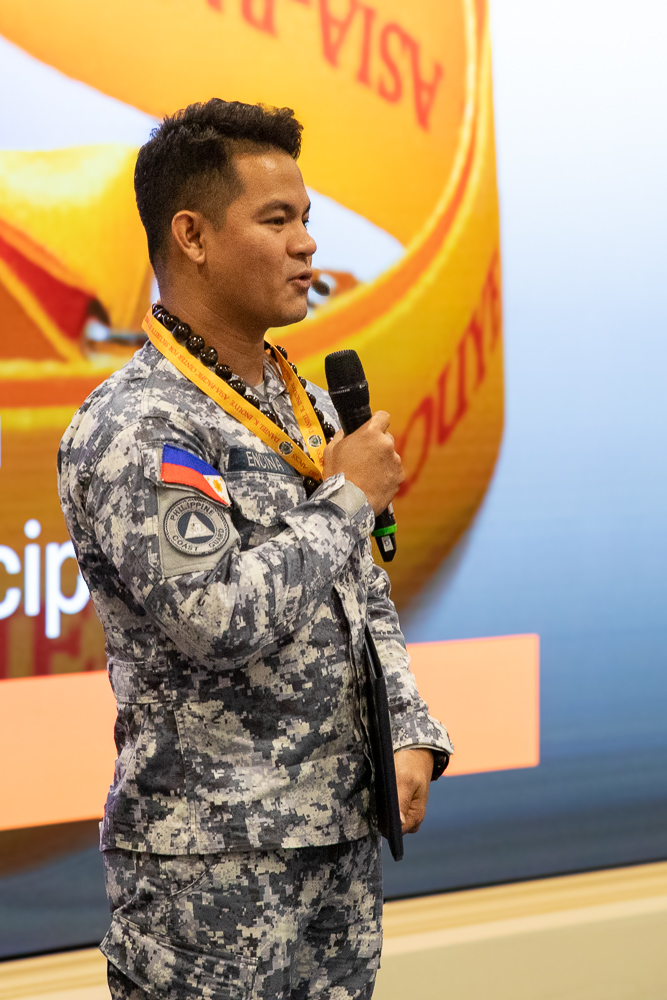 Congratulations to Cmdr. Michael John Encina of the Philippine Coast Guard who was awarded his Laulima lanyard Friday, August 8, 2025, for completing his Fellow Project, Intensified Community Assistance, Awareness, Response and Engagement (ICARE-Zambales), as part of DKI APCSS'