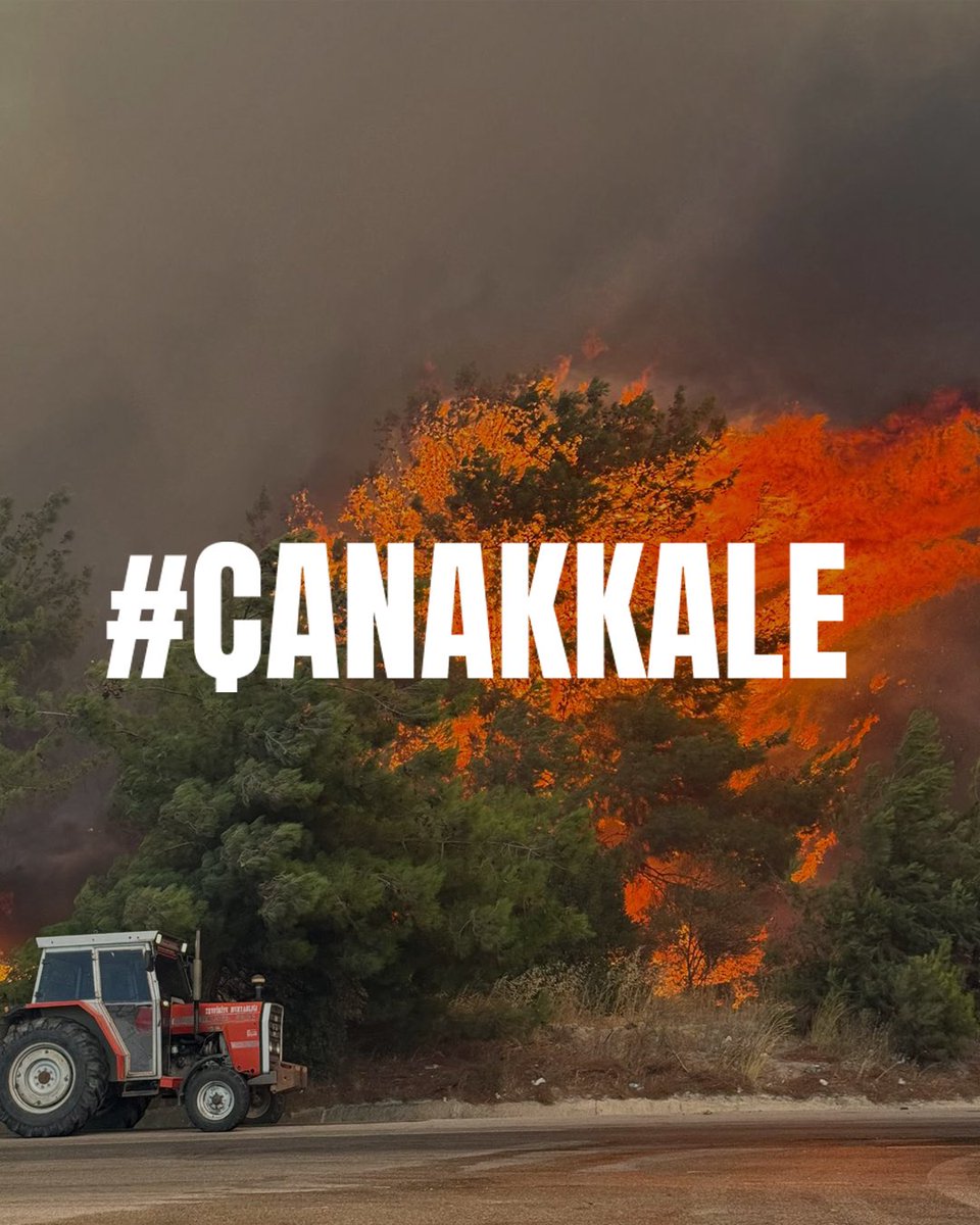 Çanakkale’de meydana gelen yangını büyük bir üzüntüyle takip ediyoruz.

Yangından etkilenen tüm canlarımıza geçmiş olsun dileklerimizi iletiyor; alevlerle mücadele eden tüm ekiplere güç ve kolaylık diliyoruz. 🙏