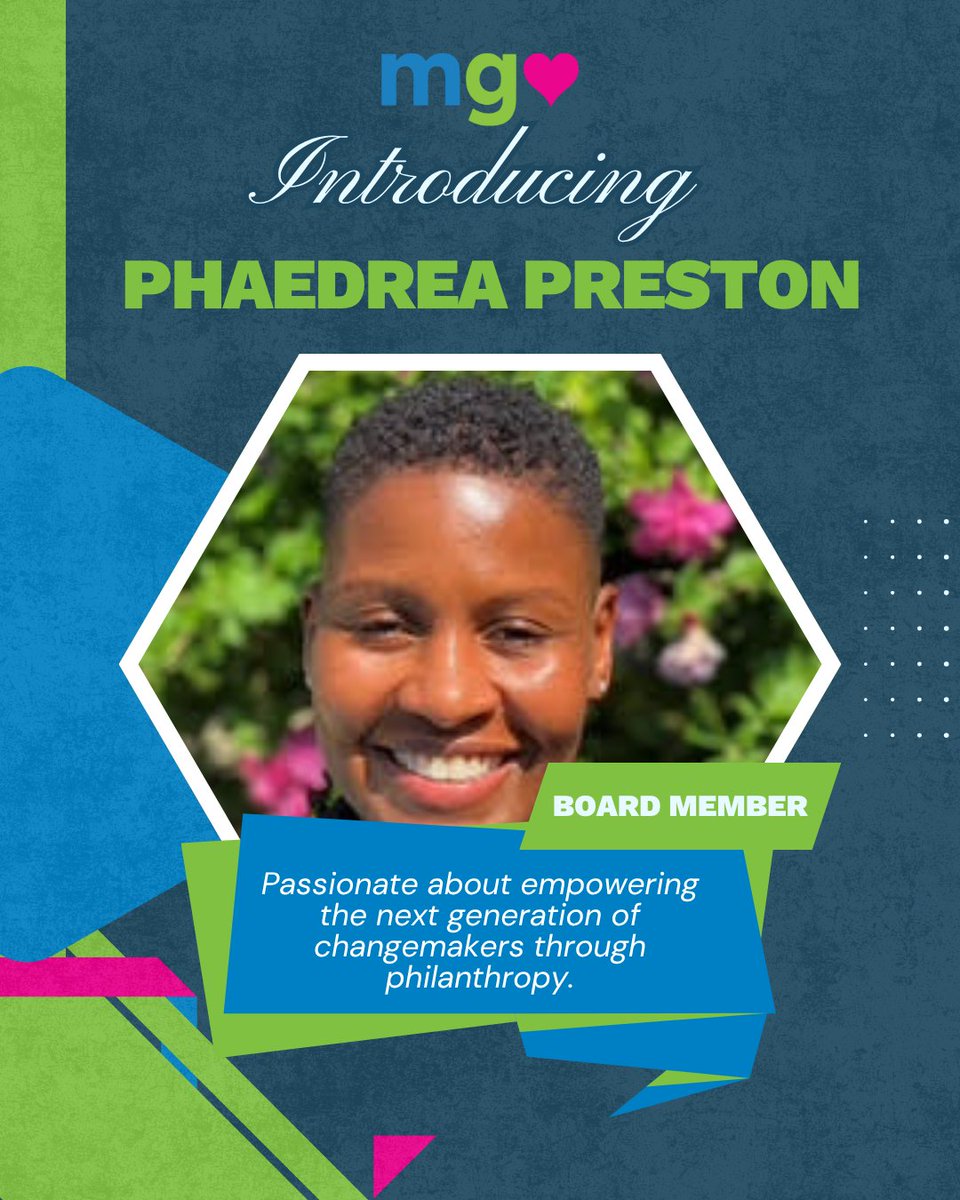 MagnifiedGiving's tweet image. last but not least in our new board member spotlights — meet Phaedrea! 💛

A strategic leader with 26+ years of experience, she’s passionate about youth education &amp;amp; the power of philanthropy to inspire the next generation. welcome aboard! #BoardMemberSpotlight 

#MagnifiedGiving