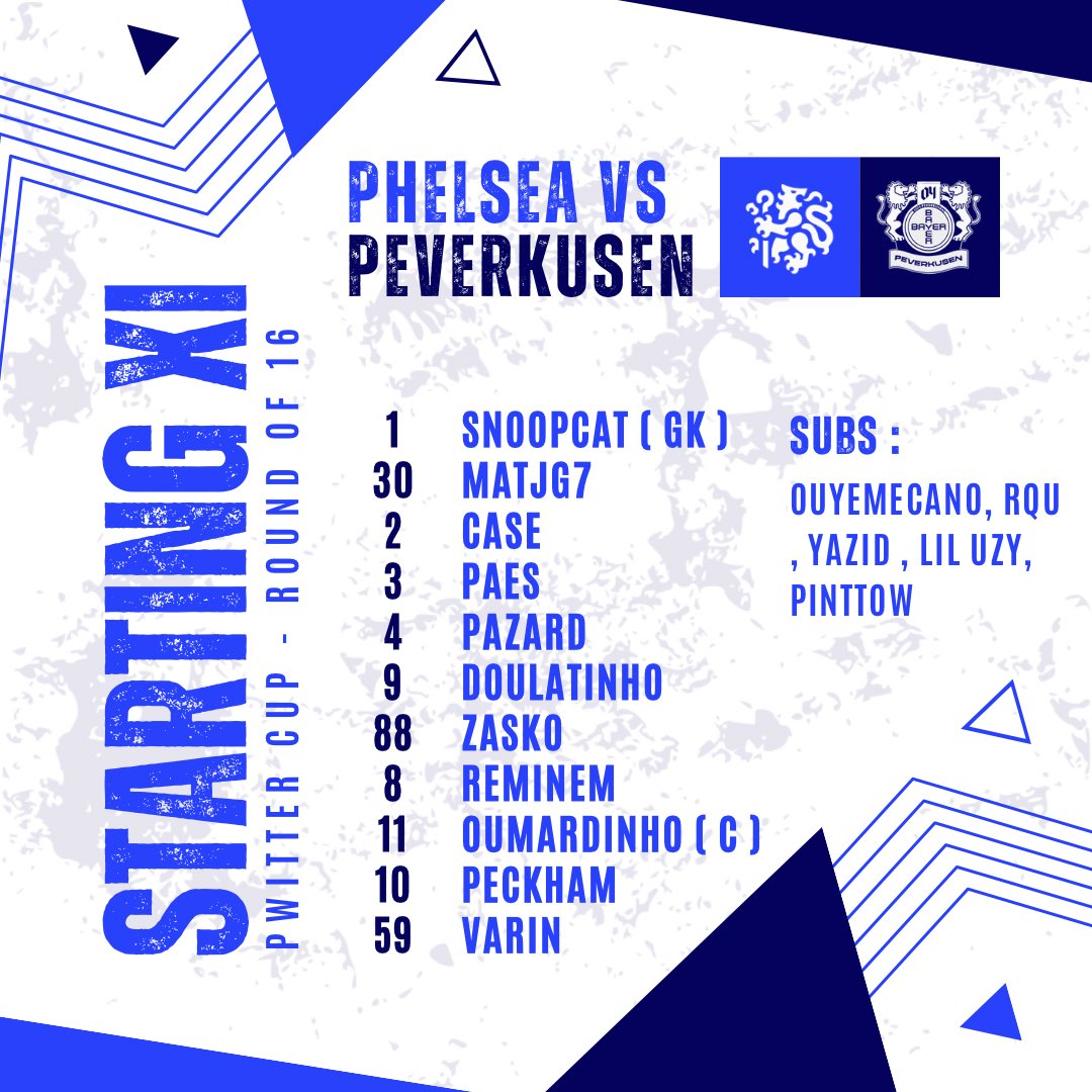 Voici notre onze titulaire pour affronter @04_Peverkusen à 22h 👊👊👊