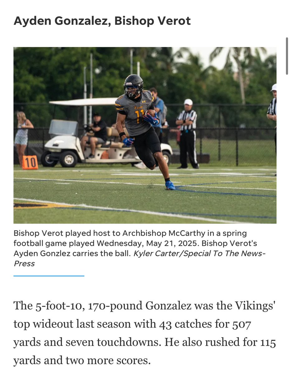 Grateful to be recognized as one of the top receivers in southwest florida!! Go vote for #1‼️ news-press.com/story/sports/h…