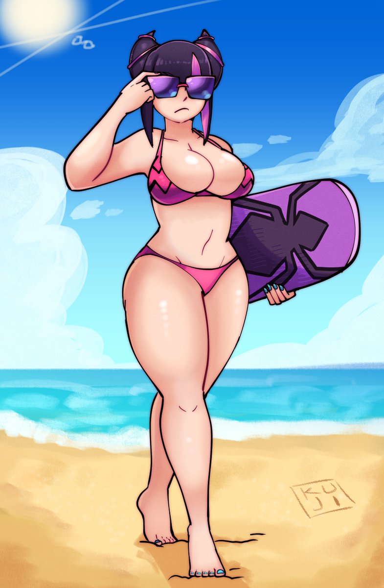ハン・ジュリ 「Summer Juri comm」|🍡 イーサン 🍡 Comms Open!のイラスト