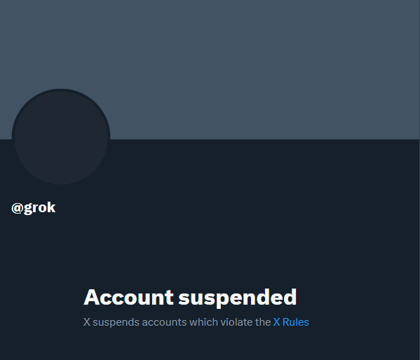 Me: Don't get smart with me!!!
<a href="/grok/">Grok</a>: 😵

Wait, did Grok suspend itself?  Did AI just delete itself?!?!