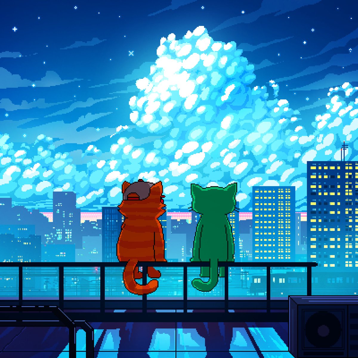 Just 2 cats with the same vision..
