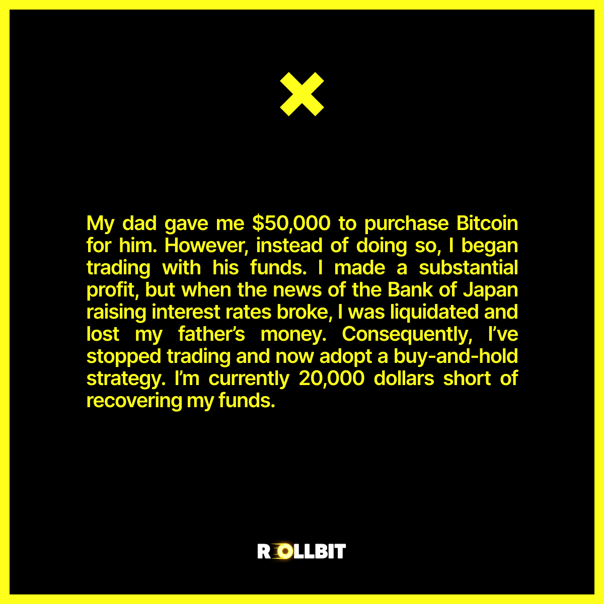 coinfessions's tweet photo. My dad gave me $50,000 to purchase Bitcoin for him. https://t.co/OnkliiNm1f