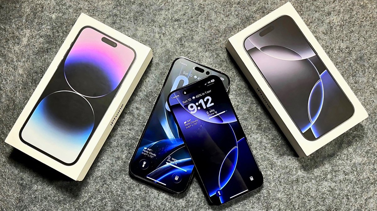 MrNobleTV's tweet image. ⚡ iPhone 16 Pro Vs iPhone 14 Pro Max (In 2025) Full Side-By-Side Comparison 👀📱

See The Real Differences In Size, Weight, Battery, Cameras, Speed + More

🎥 Watch The Full Comparison Here 👉 youtu.be/GMFVDkU0EyA?si…

#iPhone16Pro #iPhone14ProMax #iPhoneComparison #Apple #iOS26