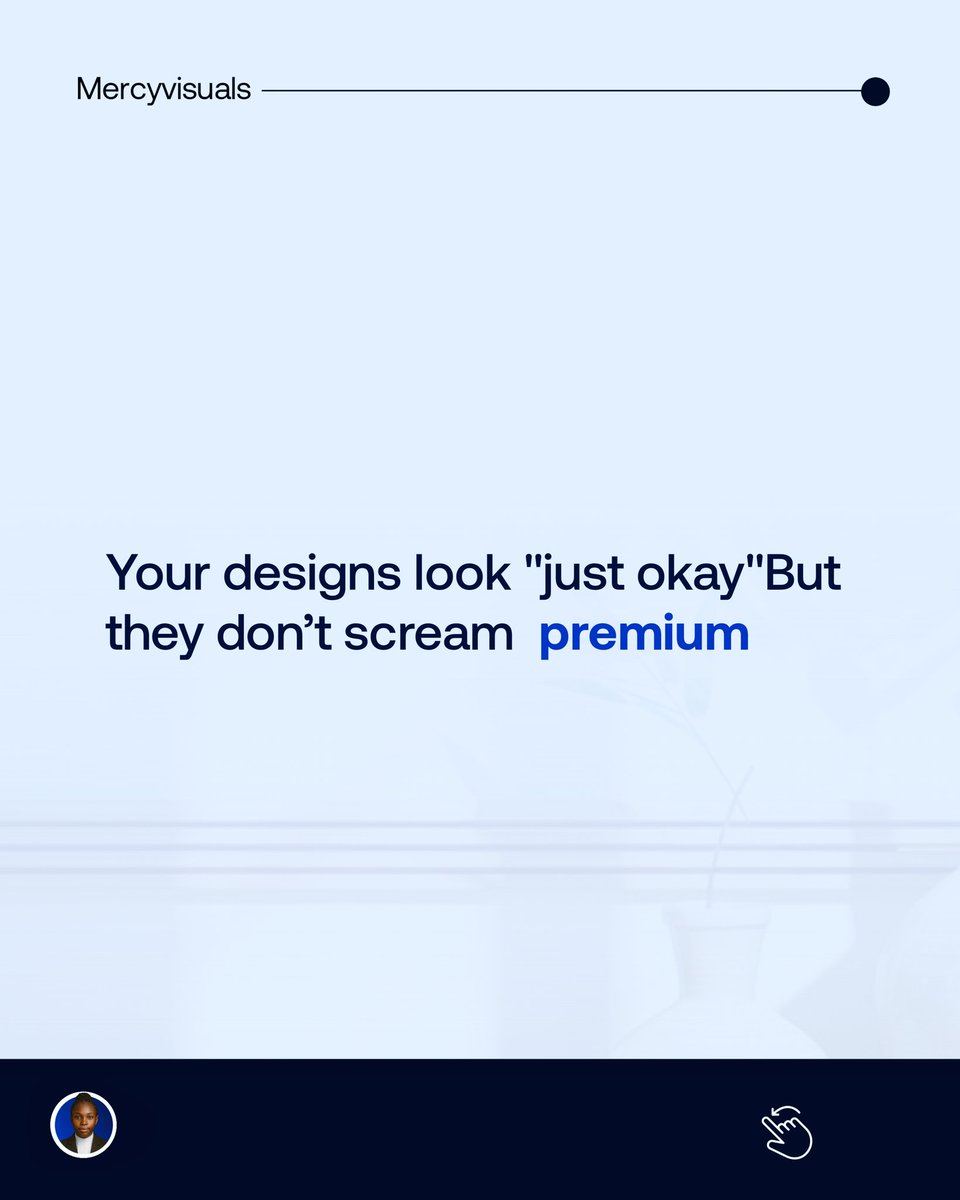AdehinMercy's tweet image. If your design isn’t making people stop and stare...
It’s time to fix that.
These 3 tweaks are the difference between cheap-looking and client-attracting designs.
Save this post or send me a DM let’s make your brand unforgettable.
#GraphicDesigner #helpfultips #VisualHierarchy