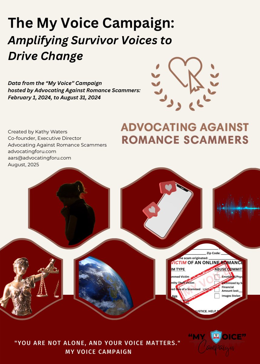 The My Voice Campaign Report is coming soon.

Every card that contributed to this report represents a real person, someone who bravely shared where their romance scam originated, how it impacted their life, their age, and the money stolen.

This isn’t just about numbers, it’s