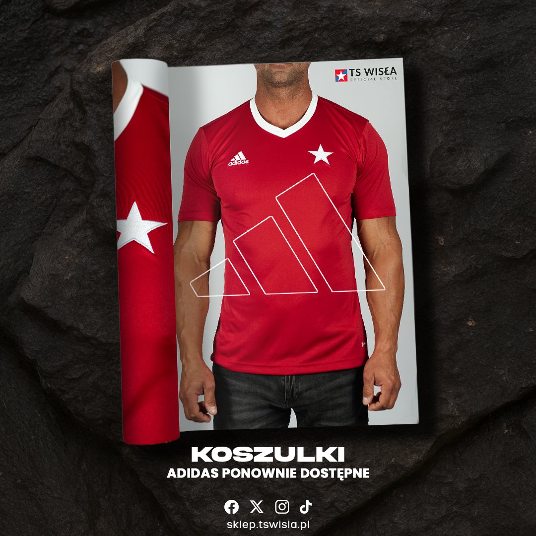 Klasyczne, czerwone koszulki ADIDAS z haftowaną białą gwiazdą, wykonane z szybkoschnących włókien poliestrowych w technologii AEROREADY, ponownie dostępne w pełnej rozmiarówce – dla dorosłych i dzieci ❗ 🔵⚪🔴

💵 149 zł – koszulka dla dorosłych
💵 139 zł – koszulka dla dzieci