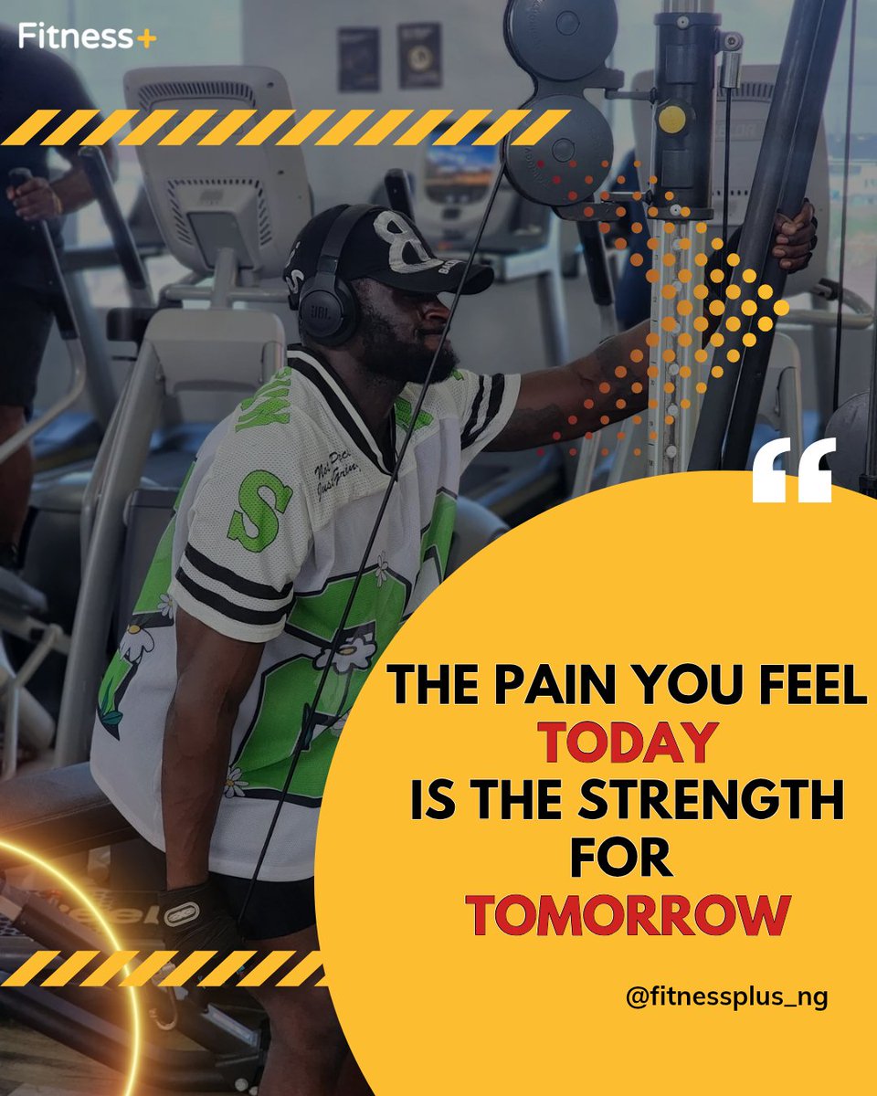FitnessPlus_NG's tweet photo. It's a new week to push through and smash your goals. 

Embrace the pain, and in it, you'll find strength 💪

Push your limits! https://t.co/msGuEHpliU