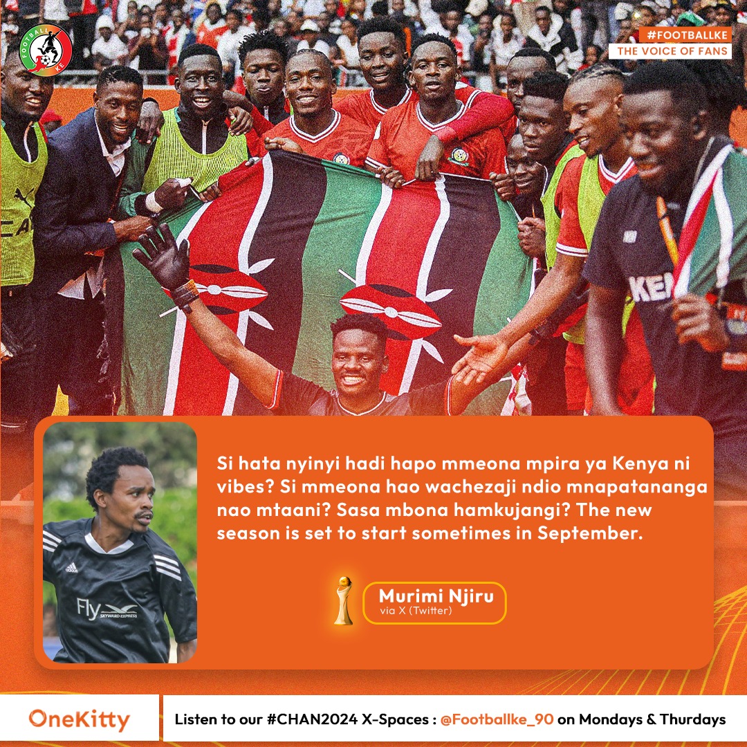 To the new and existing football fans, 

Which local club (men/women) will you be supporting when the new season begins in September? 

Comment with your team 👇🏽

#CHAN2024 #FootballKE
