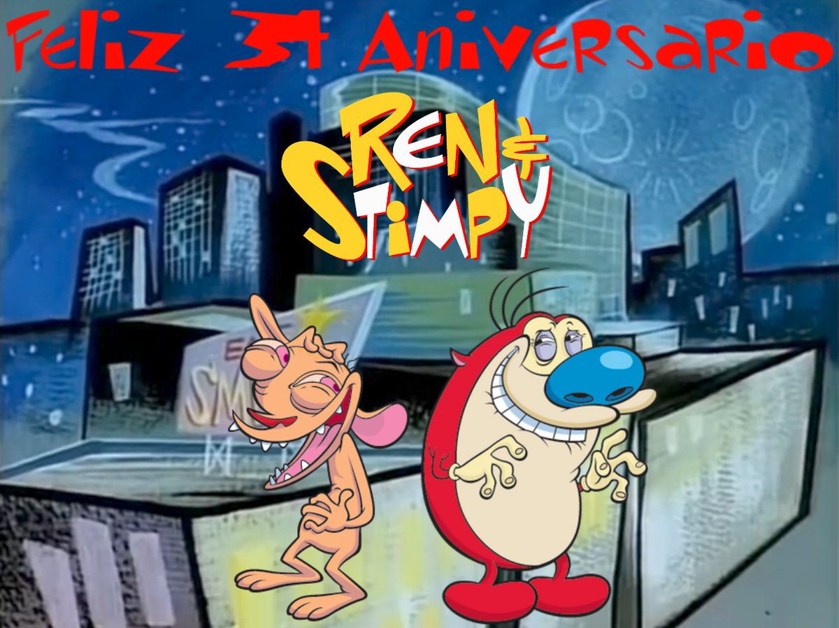 Camelo2017's tweet image. Un día como hoy, se cumple 34 años del estreno de Ren y Stimpy, y de mi parte hice esta imagen. Espero que les guste y Feliz 34 Aniversario Ren y Stimpy.
#RenYStimpy @AlfonsoObregonI @joselorozco58 #Nickelodeon
