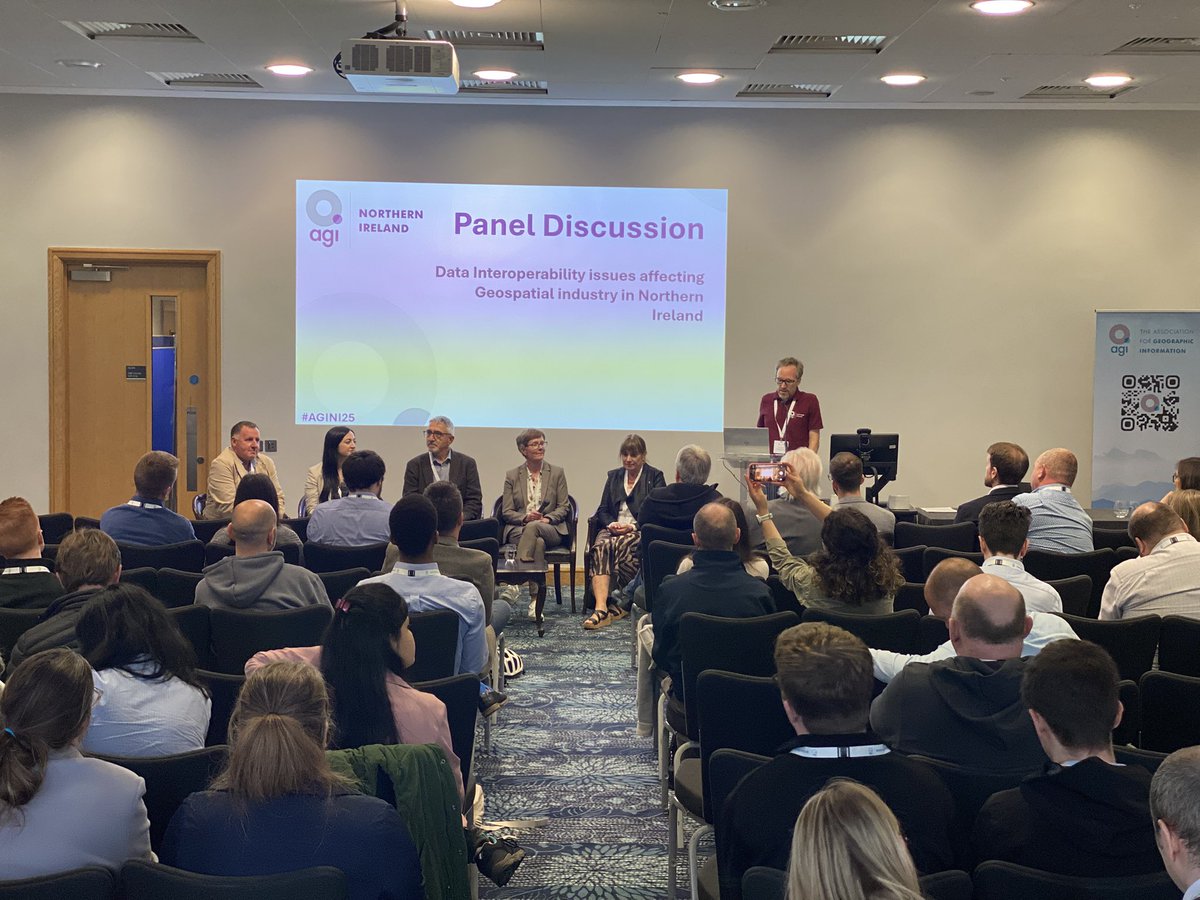 NI_AGI's tweet image. Panel Discussion at #AGINI25 on “Data Interoperability Issues Affecting the Geospatial Industry in Northern Ireland” 🌎 a thought-provoking exchange on challenges, opportunities, and the path to seamless data integration.
#DataInteroperability #Geospatial #NorthernIreland