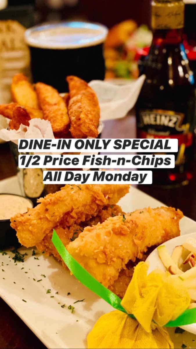 TheGoosesAcre1's tweet image. Monday Run Night🏃‍♂️
1/2 Price Special
#AtlanticCod #FISHnCHIPS
#HappyHour ALL DAY Monday🍺
*Dine In Only

Open 11A-12A

Join Our #RunClub
5:30P-7:30P Mondays
FREE MEMBERSHIP w/benefits

#WoodlandsWaterway  #runners  #IrishPub #WoodlandsTX #SpringTX #fishnchips #GArunclub #patios