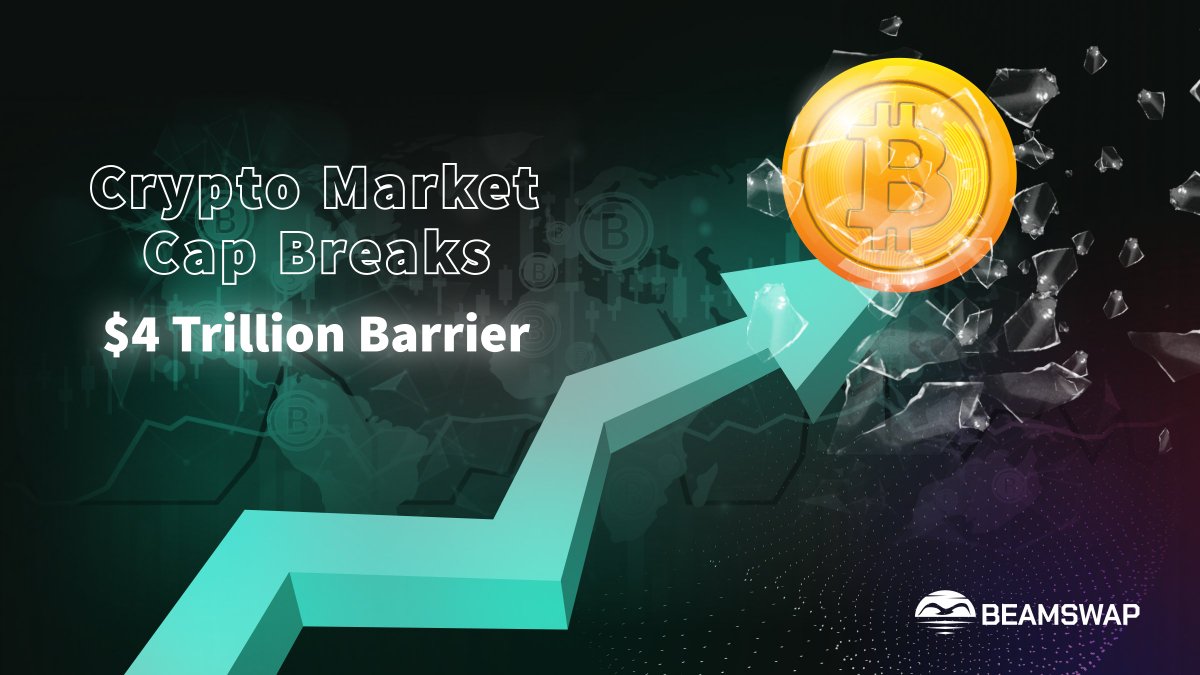 Beamswap and Beamex on Moonbeam Network (@beamswapio) on Twitter photo ๐ Crypto Breaks the $4 Trillion Barrier! ๐
Weโve just entered uncharted territory โ the total cryptocurrency market cap has officially smashed through $4,000,000,000,000. ๐๐ฅ ๐ Crypto Breaks the $4 Trillion Barrier! ๐
Weโve just entered uncharted territory โ the total cryptocurrency market cap has officially smashed through $4,000,000,000,000. ๐๐ฅ