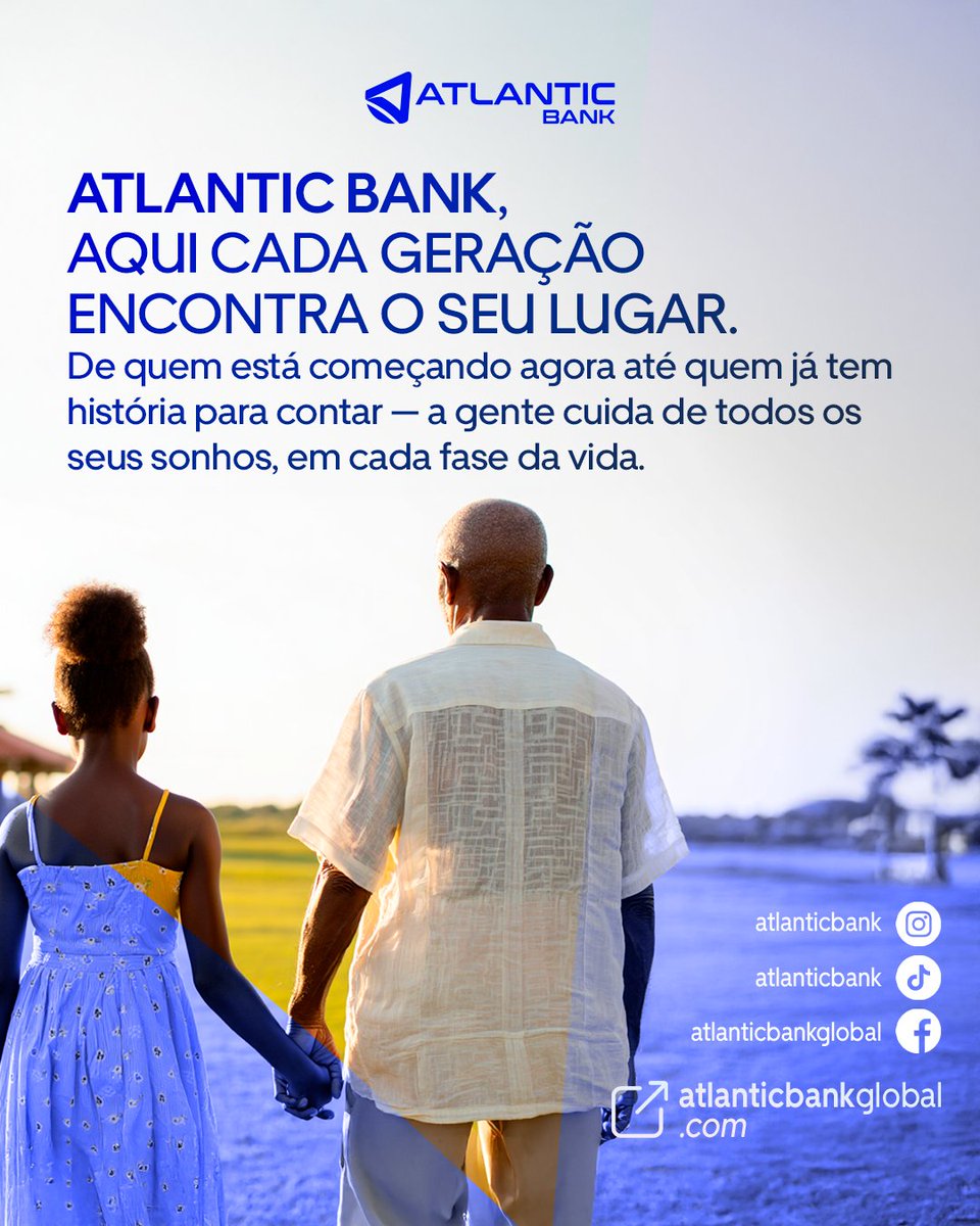 atlanticbank_'s tweet photo. Cuidamos do seu presente e do seu futuro. 
Na Atlantic Bank, cada geração encontra seu lugar. Estamos com você em cada fase da vida. 

🌐 https://t.co/fuH5YA0zZN

#Confiança #ApoioGerações #AtlanticBank #Gerações https://t.co/Mwhkn01Hnp