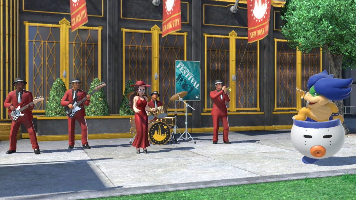 VenomPichu's tweet photo. Happy #LudwigVonKoopaDay! The oldest of the #Koopalings is listening to Pauline and her band at New Donk City. He is completely amazed by the songs theyโre playing. This is what Ludwig would call would real music! ๐๐
#LudwigVonKoopa #KoopaWeek #SmashBros #NintendoSwitch https://t.co/DZFTsyGx6b