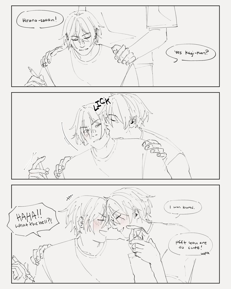salisburry__'s tweet photo. #KagihiraWeek2025 Day 7: Free day
I havent been able to draw BUT I realized I had this in the drafts so, u cant tell me he wouldnt do this and that hiranos freak ass wouldnt find it adorable https://t.co/2wj9s73LY1