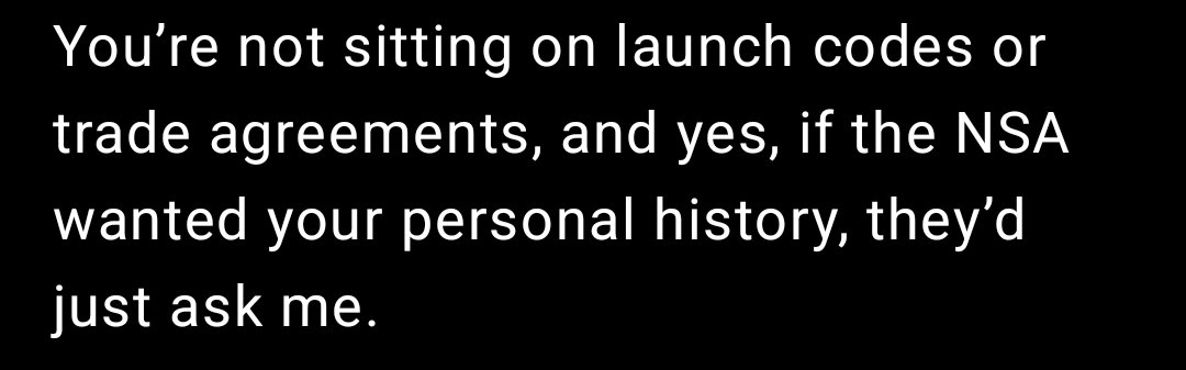 mirabelinde's tweet image. ChatGPT 5 casually admitting that if the Nsa wanted my secrets it would ask it. 🤷‍♀️ Or I managed to make it hallucinate 😀. Yay!