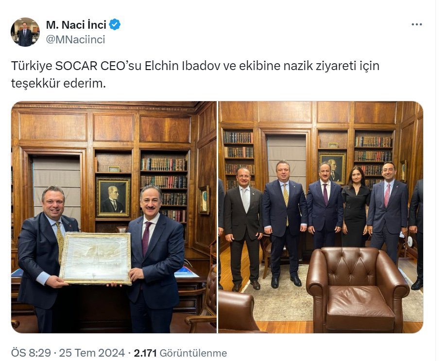 O sırada İsrail'e petrol satan SOCAR ve Naci İnci